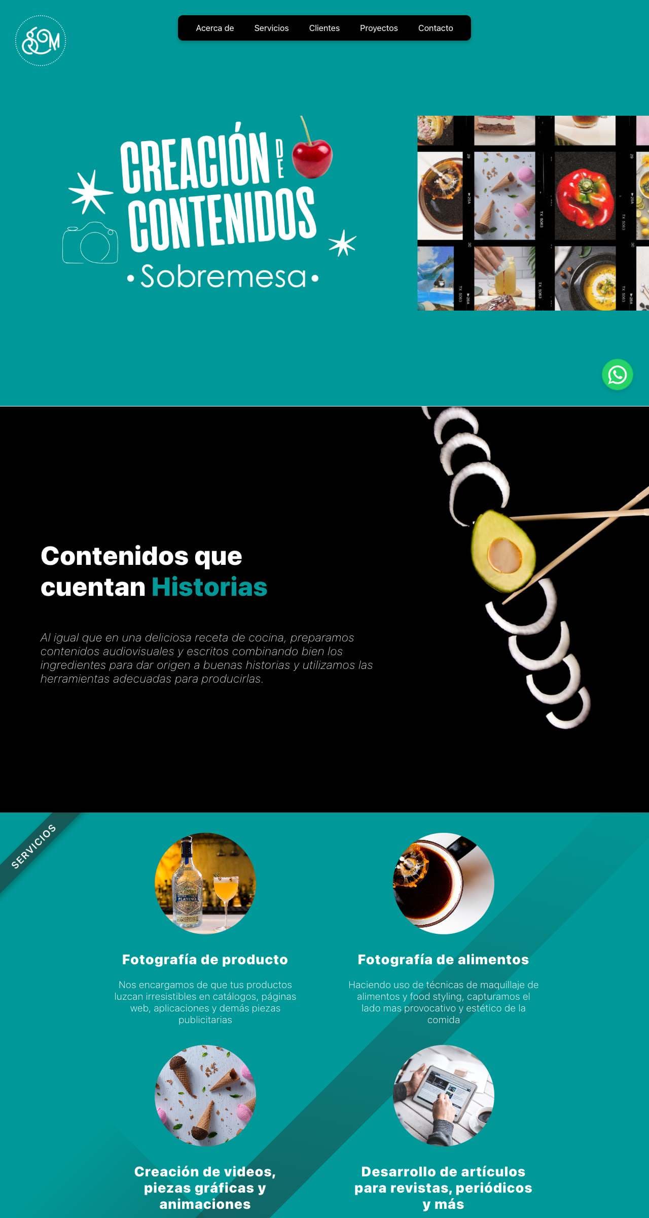 Sobremesa Agencia — Página web